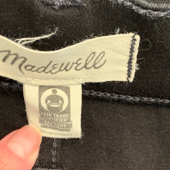 Madewell Black 10” High Rise Button Fly Skinny Jean Size 30T - Picture 5 of 7